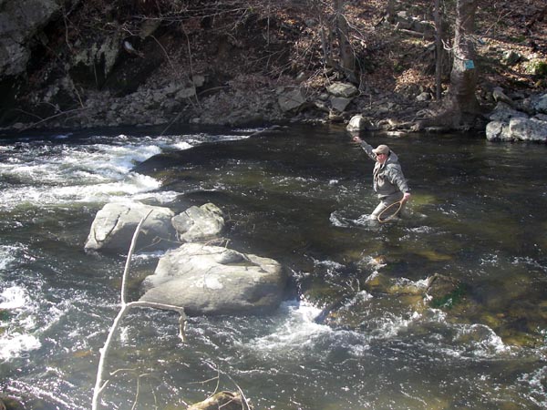 Rick fishing Tenkara